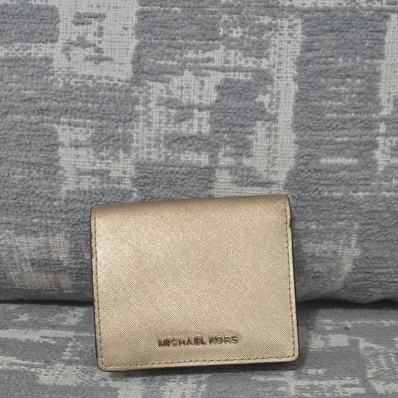 Michael Kors Handbags - Michael Kors Metallic Gold Card Holder